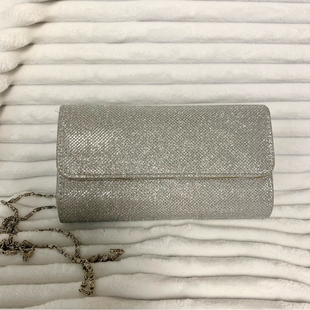 Elegant Silver Clutch Bag